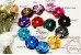 Metallic Fabric flower (6cm), Pack of 3